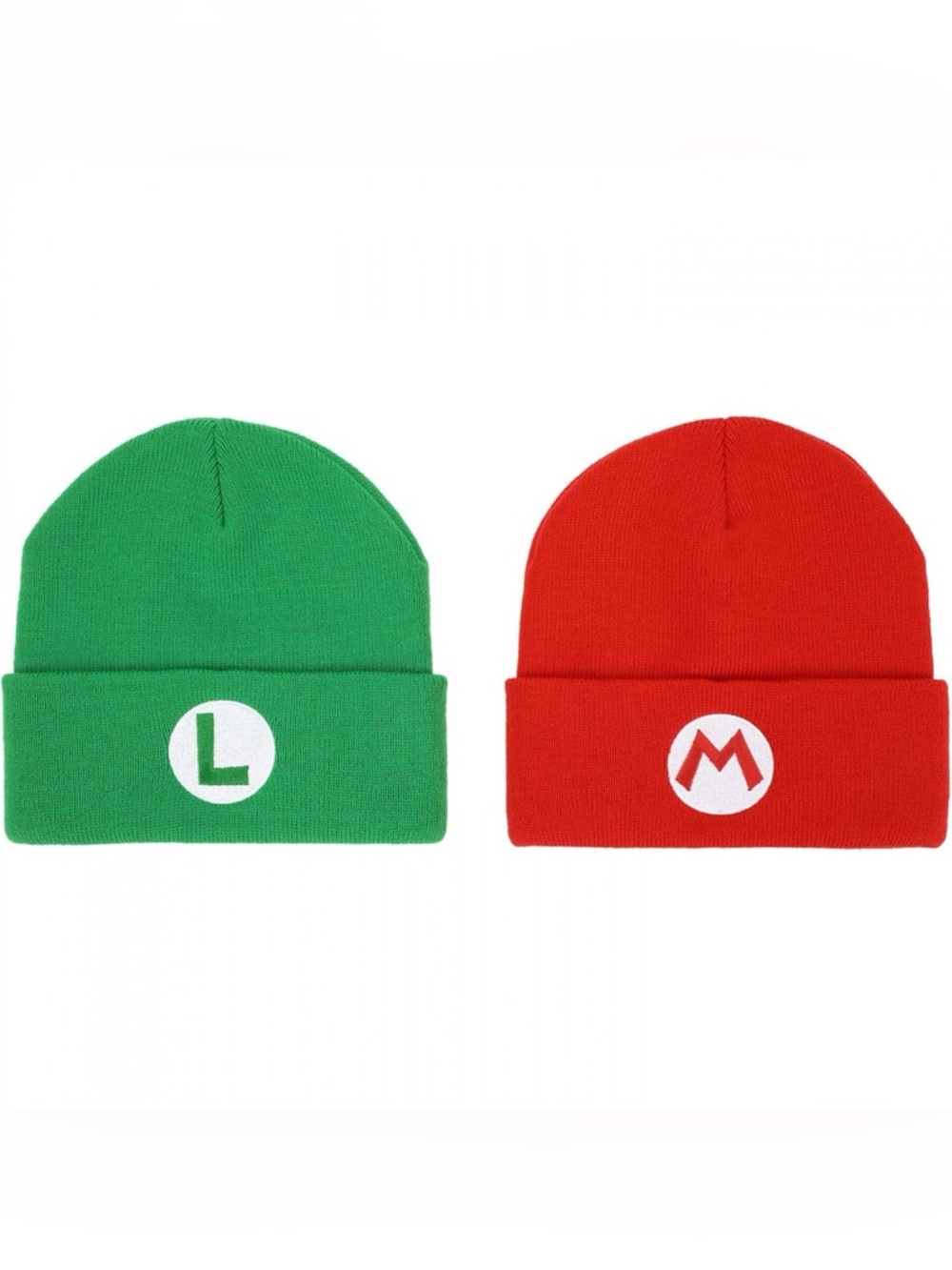 Super Mario Bros Embroidered Patch Beanies (One Size fits all)